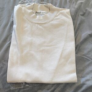 Norm Thompson Ivory Silk Cotton Sweater
